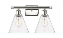 Innovations Lighting 516-2W-PN-GBC-84-LED - Berkshire - 2 Light - 18 inch - Polished Nickel - Bath Vanity Light