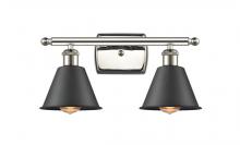 Innovations Lighting 516-2W-PN-M8-BK-LED - Smithfield - 2 Light - 17 inch - Polished Nickel - Bath Vanity Light