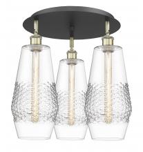 Innovations Lighting 516-3C-BAB-G682-7 - Windham - 3 Light - 19 inch - Black Antique Brass - Flush Mount