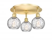 Innovations Lighting 516-3C-SG-G1215-6 - Athens Water Glass - 3 Light - 18 inch - Satin Gold - Flush Mount