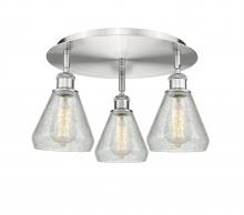 Innovations Lighting 516-3C-SN-G275 - Conesus - 3 Light - 18 inch - Satin Nickel - Flush Mount