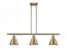 Innovations Lighting 516-3I-AB-M8-LED - Smithfield - 3 Light - 36 inch - Antique Brass - Cord hung - Island Light