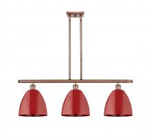 Innovations Lighting 516-3I-AC-MBD-9-RD-LED - Plymouth - 3 Light - 36 inch - Antique Copper - Cord hung - Island Light