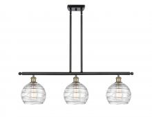 Innovations Lighting 516-3I-BAB-G1213-8-LED - Athens Deco Swirl - 3 Light - 36 inch - Black Antique Brass - Cord hung - Island Light