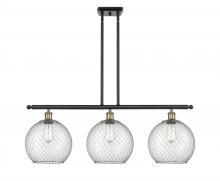 Innovations Lighting 516-3I-BAB-G122-10CSN-LED - Farmhouse Chicken Wire - 3 Light - 37 inch - Black Antique Brass - Cord hung - Island Light