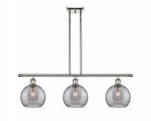 Innovations Lighting 516-3I-PN-G1213-8SM - Athens Deco Swirl - 3 Light - 36 inch - Polished Nickel - Cord hung - Island Light