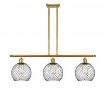 Innovations Lighting 516-3I-SG-G122-8CBK-LED - Farmhouse Chicken Wire - 3 Light - 36 inch - Satin Gold - Cord hung - Island Light