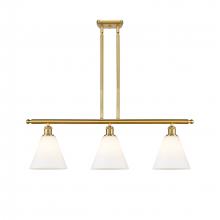 Innovations Lighting 516-3I-SG-GBC-81-LED - Berkshire - 3 Light - 36 inch - Satin Gold - Cord hung - Island Light