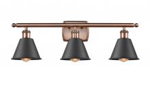 Innovations Lighting 516-3W-AC-M8-BK-LED - Smithfield - 3 Light - 27 inch - Antique Copper - Bath Vanity Light