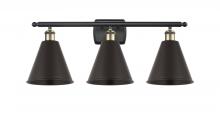 Innovations Lighting 516-3W-BAB-MBC-8-BK-LED - Berkshire - 3 Light - 28 inch - Black Antique Brass - Bath Vanity Light