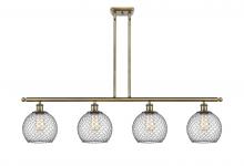 Innovations Lighting 516-4I-AB-G122-8CBK-LED - Farmhouse Chicken Wire - 4 Light - 48 inch - Antique Brass - Cord hung - Island Light