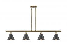 Innovations Lighting 516-4I-AB-M8-BK-LED - Smithfield - 4 Light - 48 inch - Antique Brass - Cord hung - Island Light