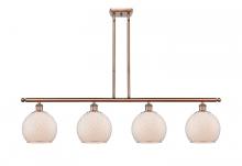 Innovations Lighting 516-4I-AC-G121-8CSN-LED - Farmhouse Chicken Wire - 4 Light - 48 inch - Antique Copper - Cord hung - Island Light