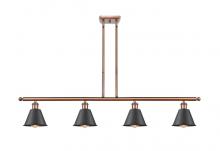 Innovations Lighting 516-4I-AC-M8-BK-LED - Smithfield - 4 Light - 48 inch - Antique Copper - Cord hung - Island Light