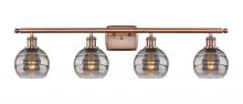 Innovations Lighting 516-4W-AC-G556-6SM - Rochester - 4 Light - 36 inch - Antique Copper - Bath Vanity Light