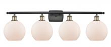 Innovations Lighting 516-4W-BAB-G121-8 - Athens - 4 Light - 38 inch - Black Antique Brass - Bath Vanity Light
