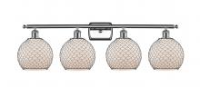 Innovations Lighting 516-4W-PC-G121-8CBK-LED - Farmhouse Chicken Wire - 4 Light - 38 inch - Polished Chrome - Bath Vanity Light