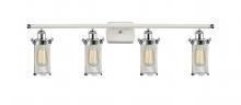Innovations Lighting 516-4W-WPC-CE219-LED - Bleecker - 4 Light - 34 inch - White Polished Chrome - Bath Vanity Light