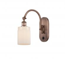 Innovations Lighting 518-1W-AC-G341-LED - Hadley - 1 Light - 5 inch - Antique Copper - Adjustable Swing Arm