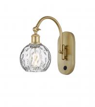 Innovations Lighting 518-1W-SG-G1215-6-LED - Athens Water Glass - 1 Light - 6 inch - Satin Gold - Adjustable Swing Arm
