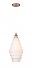 Innovations Lighting 616-1P-AC-G671-8-LED - Cascade - 1 Light - 8 inch - Antique Copper - Cord hung - Mini Pendant