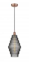 Innovations Lighting 616-1P-AC-G673-8-LED - Cascade - 1 Light - 8 inch - Antique Copper - Cord hung - Mini Pendant