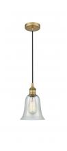 Innovations Lighting 616-1P-BB-G2812-LED - Hanover - 1 Light - 6 inch - Brushed Brass - Cord hung - Mini Pendant