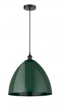 Innovations Lighting 616-1P-OB-MBD-16-GR-LED - Plymouth - 1 Light - 16 inch - Oil Rubbed Bronze - Cord hung - Mini Pendant