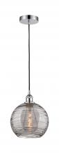 Innovations Lighting 616-1P-PC-G1213-10SM - Athens Deco Swirl - 1 Light - 10 inch - Polished Chrome - Cord hung - Mini Pendant