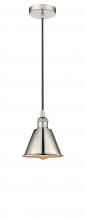 Innovations Lighting 616-1P-PN-M8-LED - Smithfield - 1 Light - 7 inch - Polished Nickel - Cord hung - Mini Pendant