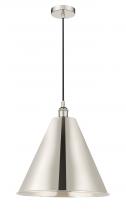 Innovations Lighting 616-1P-PN-MBC-16-PN-LED - Berkshire - 1 Light - 16 inch - Polished Nickel - Cord hung - Mini Pendant