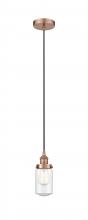 Innovations Lighting 616-1PH-AC-G314-LED - Dover - 1 Light - 5 inch - Antique Copper - Cord hung - Mini Pendant