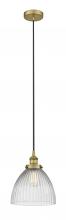 Innovations Lighting 616-1PH-BB-G222-LED - Seneca Falls - 1 Light - 10 inch - Brushed Brass - Cord hung - Mini Pendant