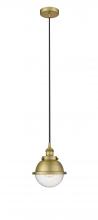 Innovations Lighting 616-1PH-BB-HFS-64-BB-LED - Hampden - 1 Light - 7 inch - Brushed Brass - Cord hung - Mini Pendant