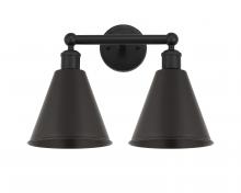 Innovations Lighting 616-2W-BK-MBC-8-BK - Berkshire - 2 Light - 17 inch - Matte Black - Bath Vanity Light