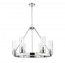 Innovations Lighting 617-6CR-PN-G617-8DE - Boreas - 6 Light - 29 inch - Polished Nickel - Chandelier