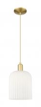 Innovations Lighting 716-1P-SG-G559-8GWH - Bridal Veil - 1 Light - 8 inch - Satin Gold - Cord hung - Mini Pendant