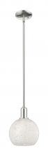 Innovations Lighting 716-1S-PN-G1216-8WM - White Mouchette - 1 Light - 8 inch - Polished Nickel - Stem hung - Mini Pendant