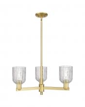 Innovations Lighting 716-3CR-SG-G559-5CL - Bridal Veil - 3 Light - 18 inch - Satin Gold - Flush Mount