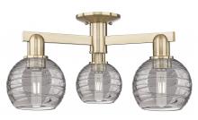 Innovations Lighting 716-3F-CB-G1213-6SM - Athens Deco Swirl - 3 Light - 6 inch - Champagne Bronze - Semi-Flush Mount