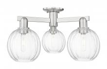 Innovations Lighting 716-3F-SN-G458-7CL - Preston - 3 Light - 6 inch - Brushed Satin Nickel - Semi-Flush Mount