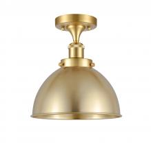 Innovations Lighting 916-1C-SG-MFD-10-SG-LED - Derby - 1 Light - 10 inch - Satin Gold - Semi-Flush Mount