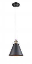 Innovations Lighting 916-1P-BAB-M13-BK-LED - Appalachian - 1 Light - 8 inch - Black Antique Brass - Cord hung - Mini Pendant