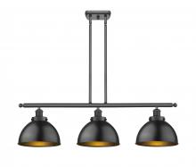 Innovations Lighting 916-3I-BK-MFD-10-BK-LED - Derby - 3 Light - 36 inch - Matte Black - Stem Hung - Island Light