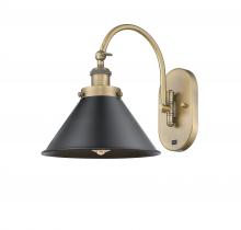 Innovations Lighting 918-1W-BB-M10-BK-LED - Briarcliff - 1 Light - 10 inch - Brushed Brass - Adjustable Swing Arm