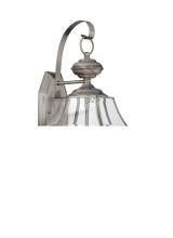 Generation Lighting 8039EN-965 - Lancaster traditional 2-light LED outdoor exterior wall lantern sconce in antique brushed nickel sil