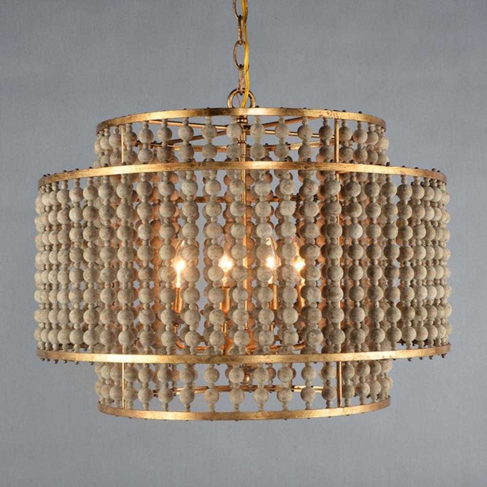 Lachina Chandelier w slim frame and brushed gold finish H7128B