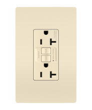 Legrand Radiant 2097TRLA - radiant Tamper-Resistant 20A Duplex Self-Test GFCI Receptacle wt SafeLock Protection, Light Almo
