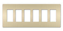 Legrand Radiant RWP266I - radiant Six-Gang Screwless Wall Plate, Ivory