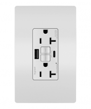 Legrand Radiant 2097TRUSBACWC4 - radiant? Tamper-Resistant 20A Duplex Self-Test GFCI Receptacles with SafeLock? Protection, Type A/C